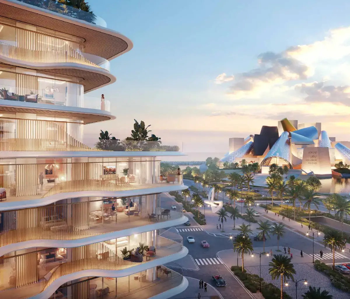 Elegant exterior design of The Arthouse, blending luxury and creativity in Abu Dhabi