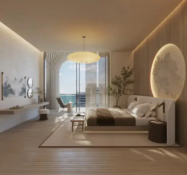 Elegant indoor layout with premium finishes at Mamsha Palm, Abu Dhabi