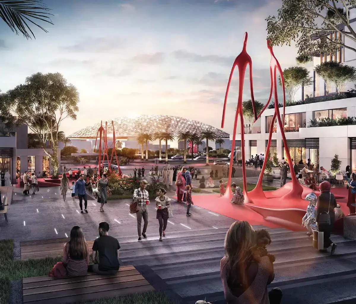 The Arthouse luxury residences surrounded by landscaped walkways in Abu Dhabi