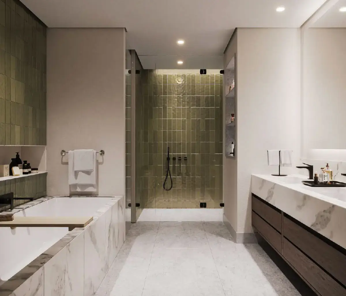 Elegant bedroom with natural light in Nawayef Park Views apartment, Abu Dhabi