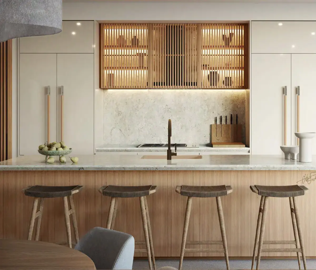 Zen-inspired living space blending comfort and luxury