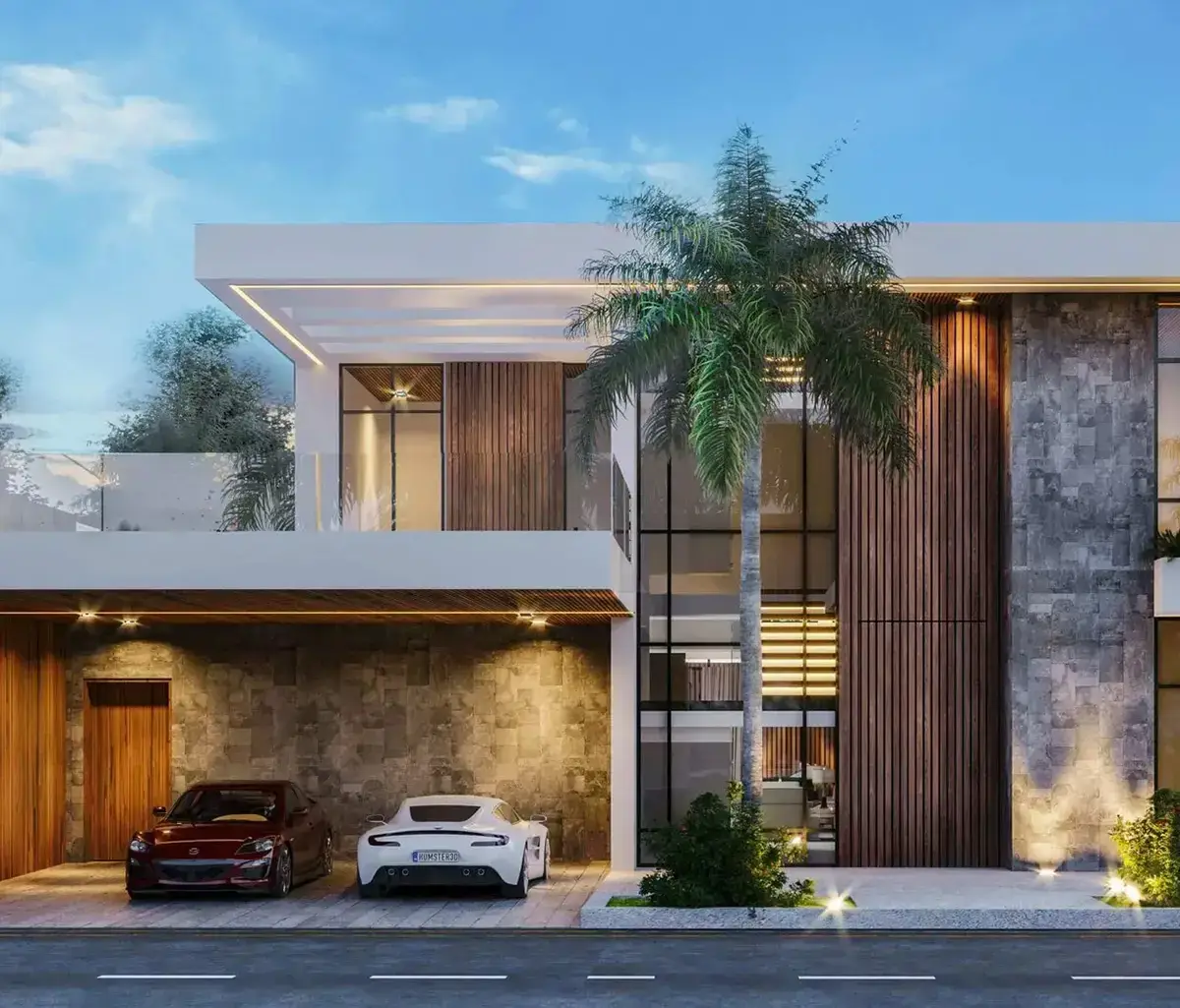 Private gardens and shaded terraces in Ohana By The Sea residential villas
