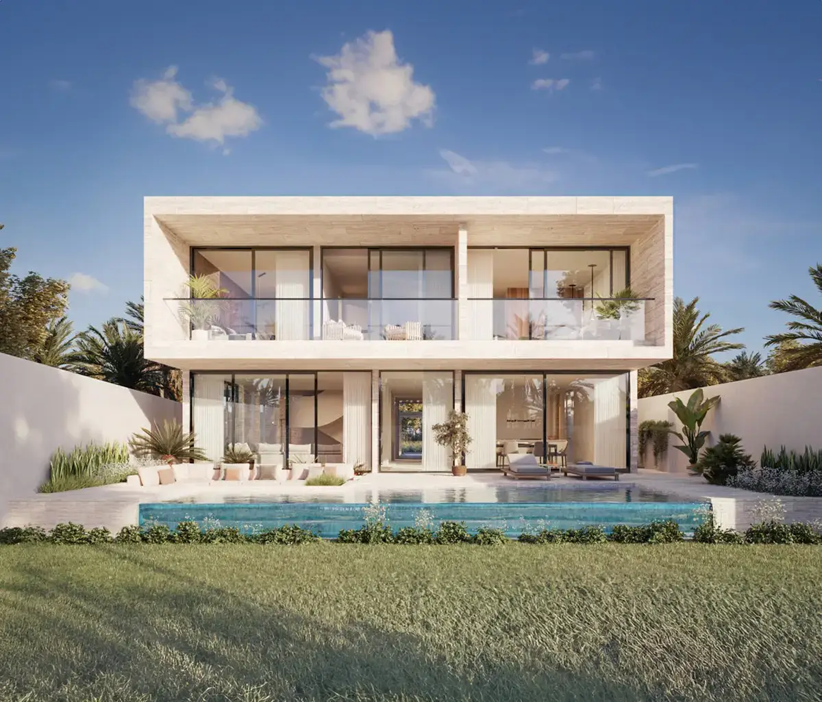 Community layout with open green areas and scenic outlooks