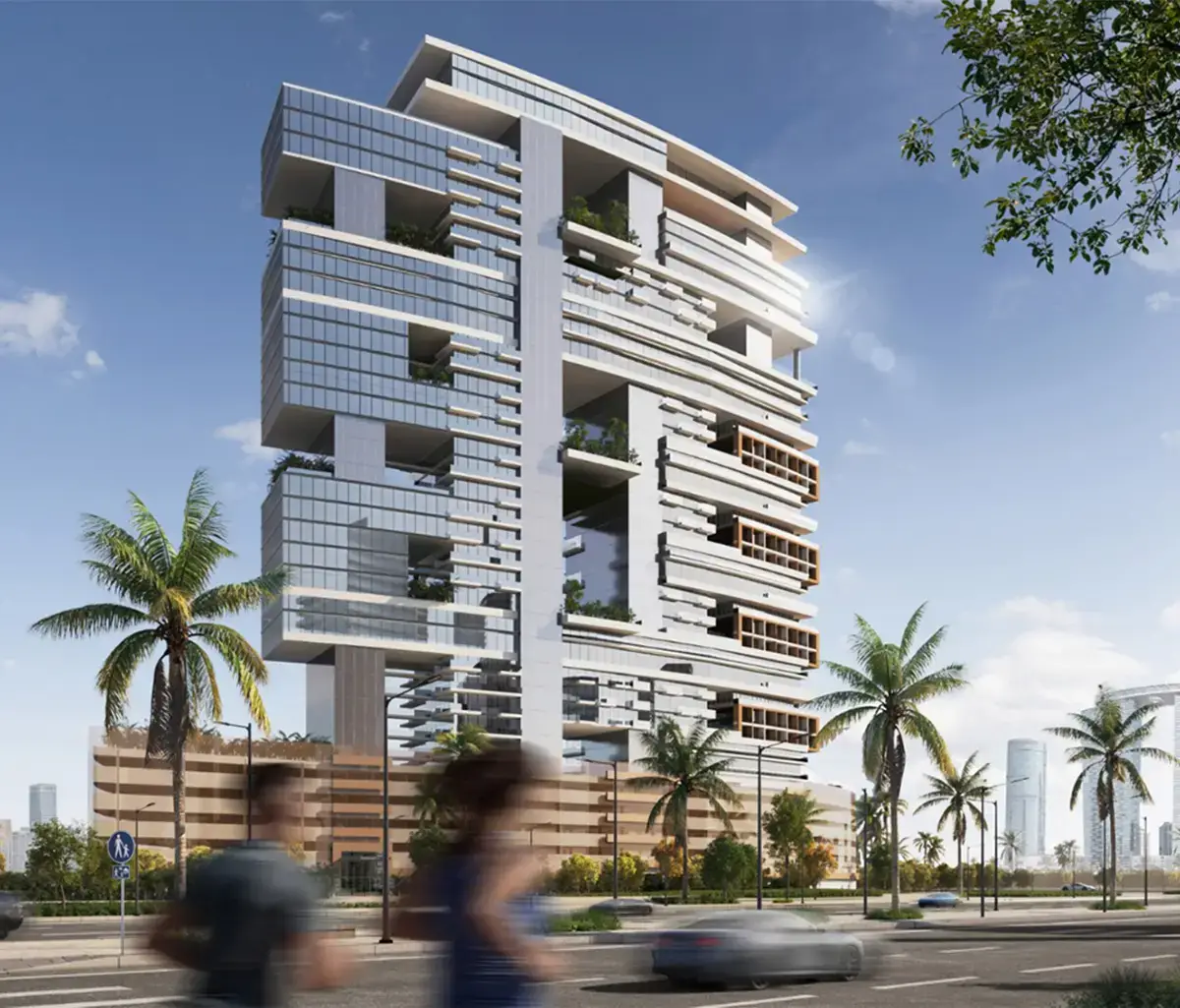 Waterfront residences at Radiant Marina with modern glass façade