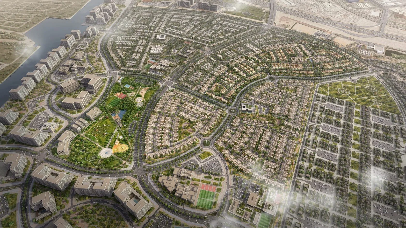 Peaceful residential layout with park access in Yas Park Gate Abu Dhabi