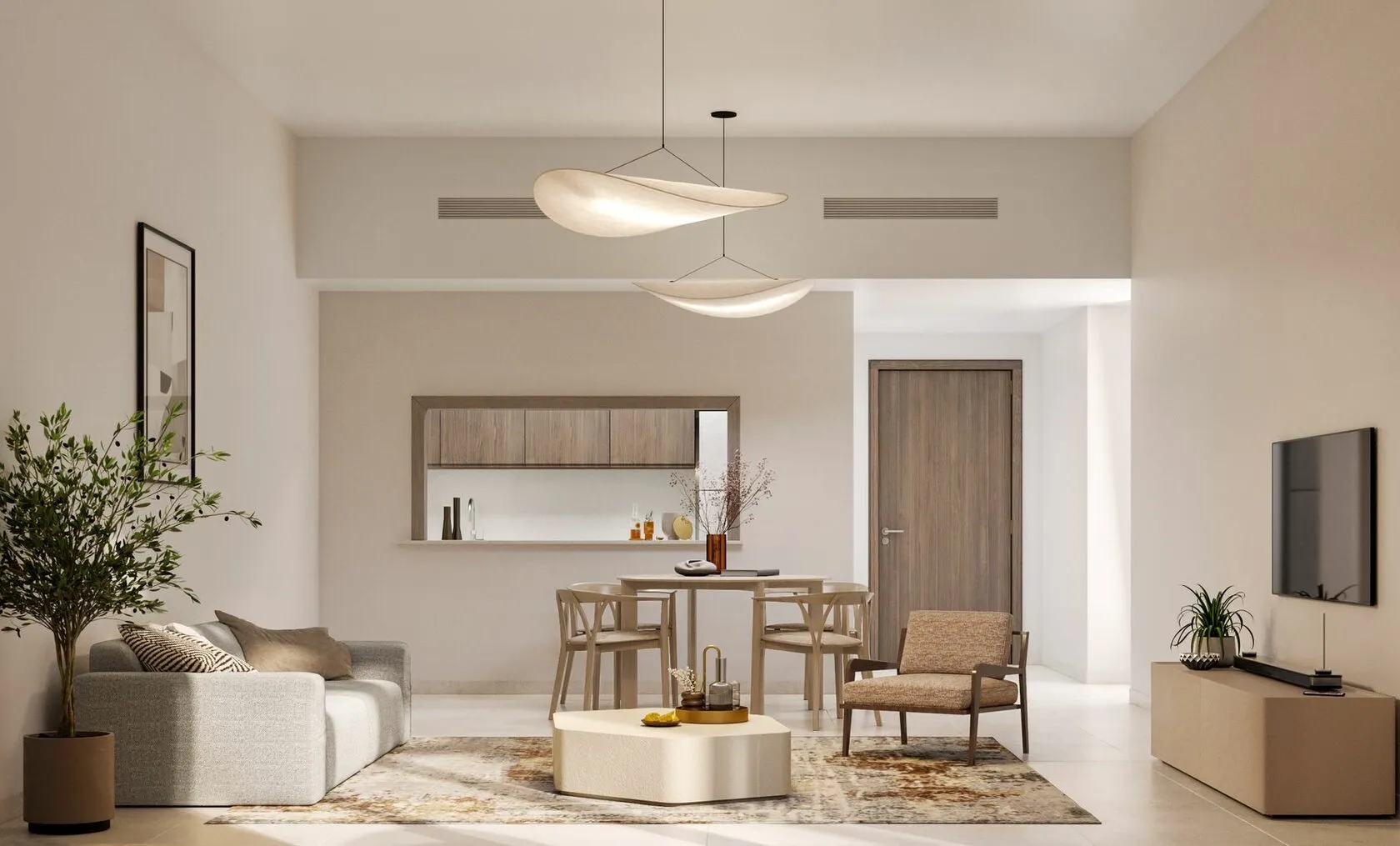 Family lounge with panoramic views of Yas Links fairways