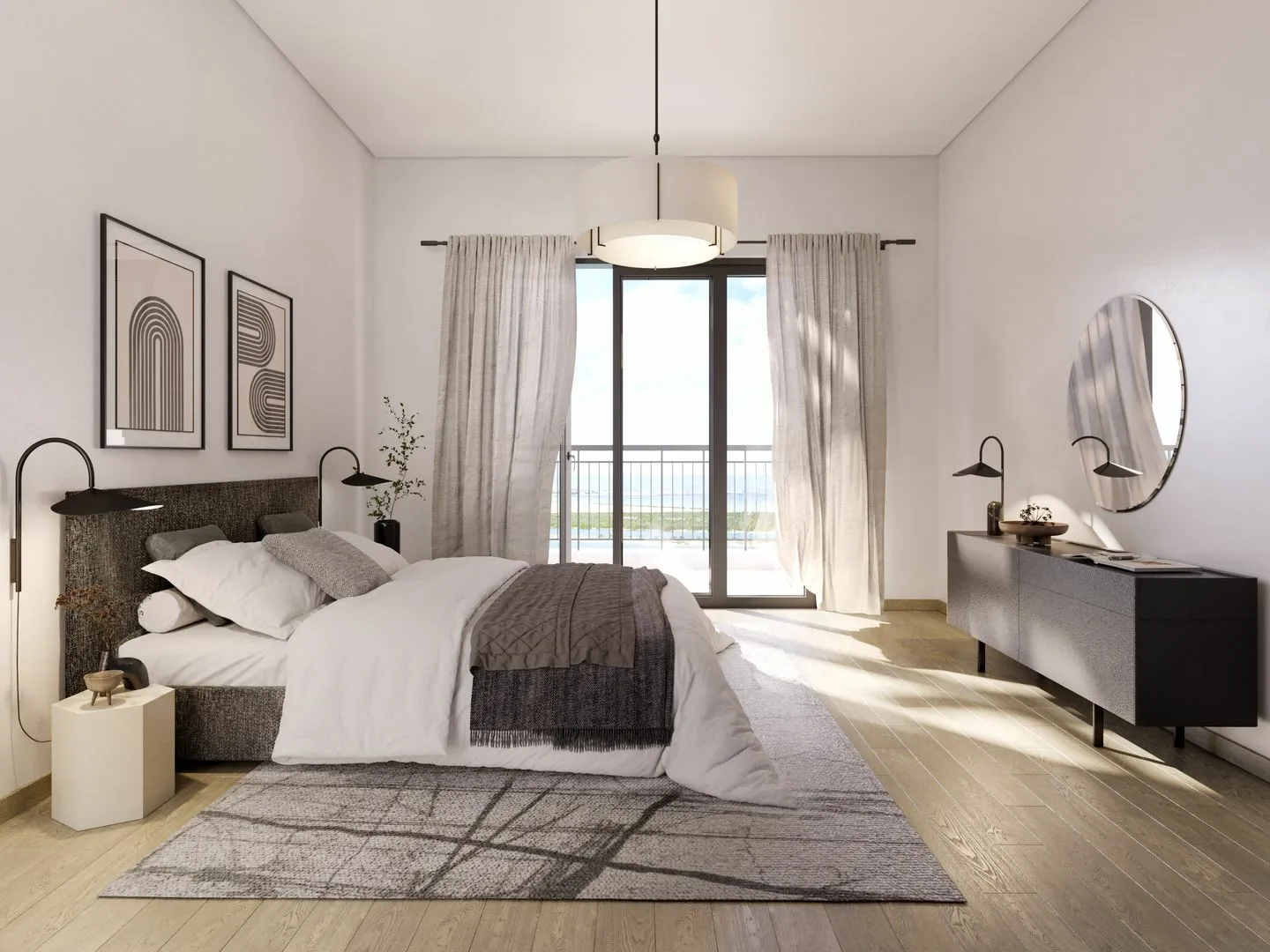 Smart home features and minimalistic décor inside Yas Golf Collection residence
