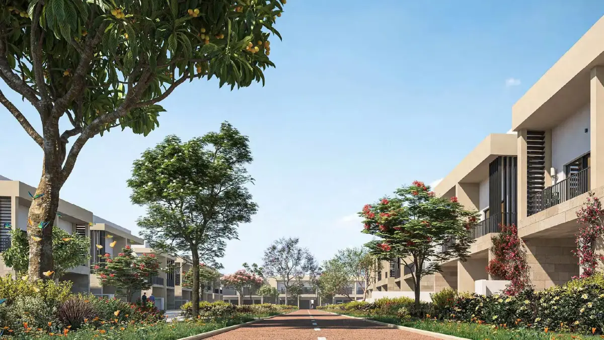 Front yard view of a luxury home in The Dahlias development