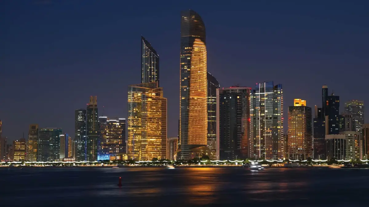 Residential towers at Sama Yas with panoramic city and sea views