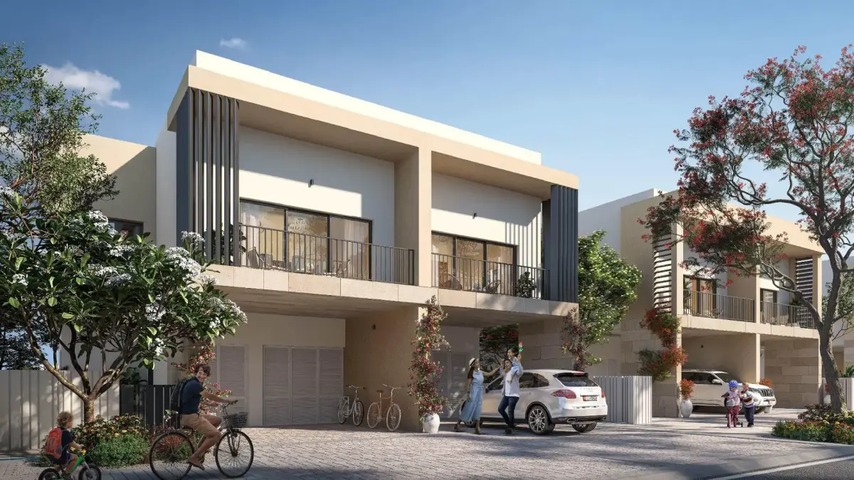 Community greenery and cycling paths around The Dahlias villas