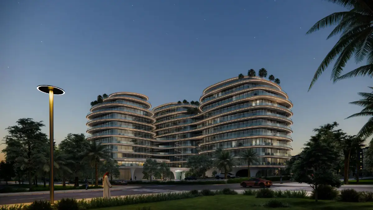 Architectural exterior of Henge Residences by Nord with bold, modern lines