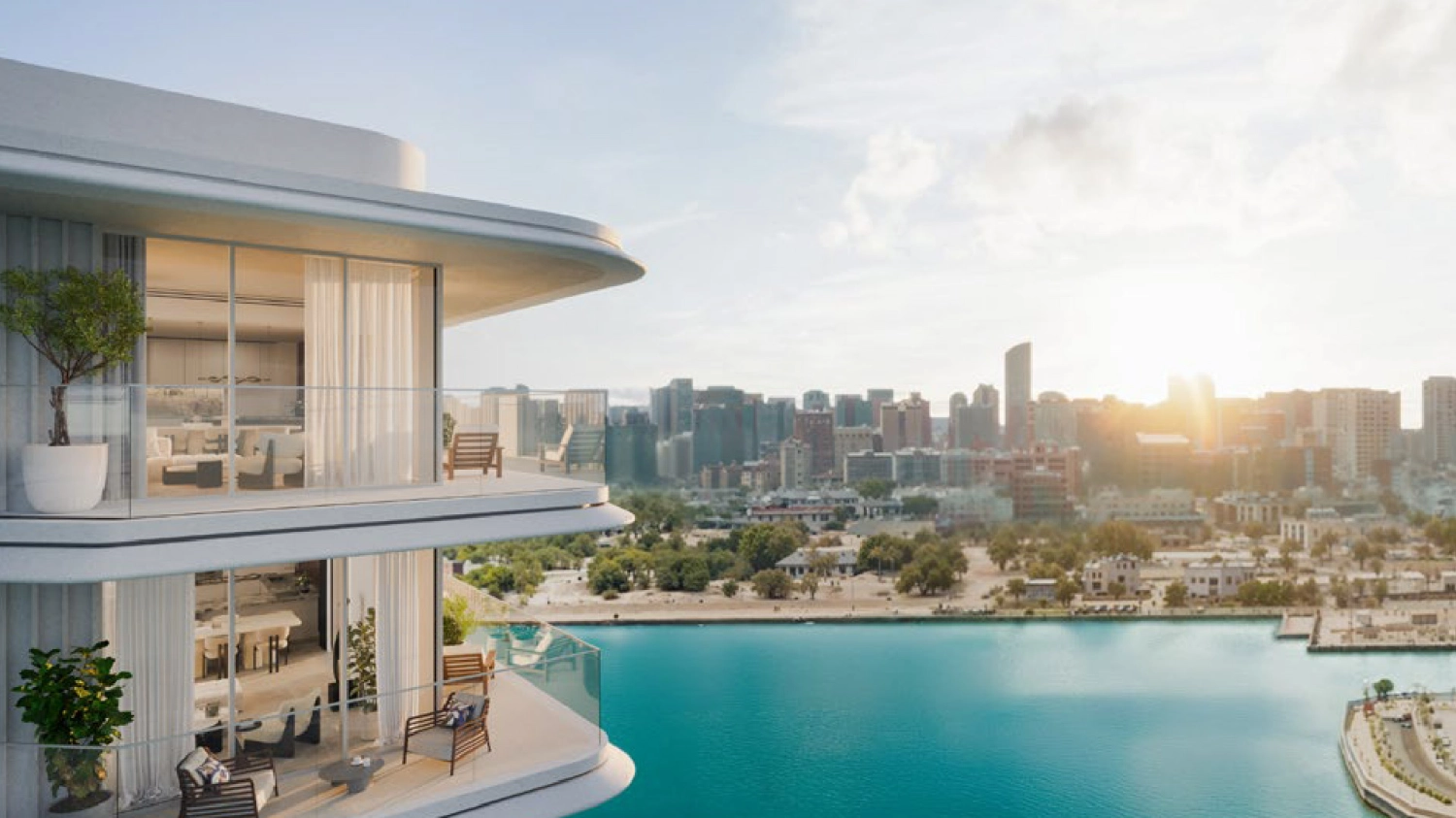 Contemporary homes with clean lines and landscaped gardens in Muheira