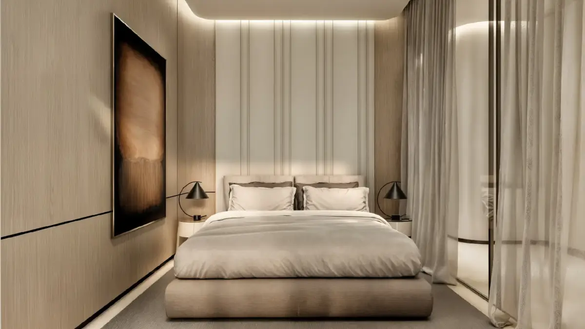 Interior design that blends minimalism with luxury in Henge Residences