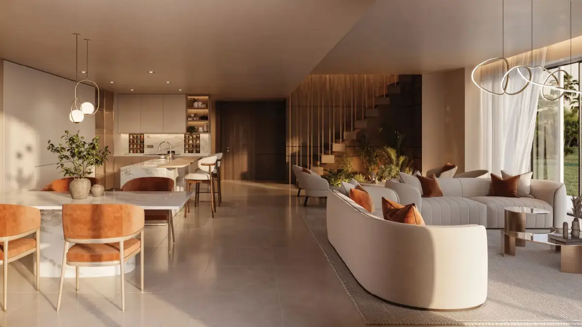 Lounge area with glass doors leading to a private balcony